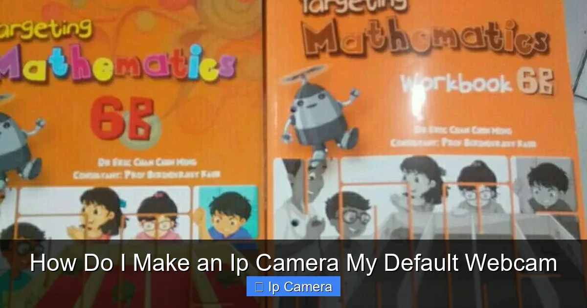 How Do I Make an Ip Camera My Default Webcam