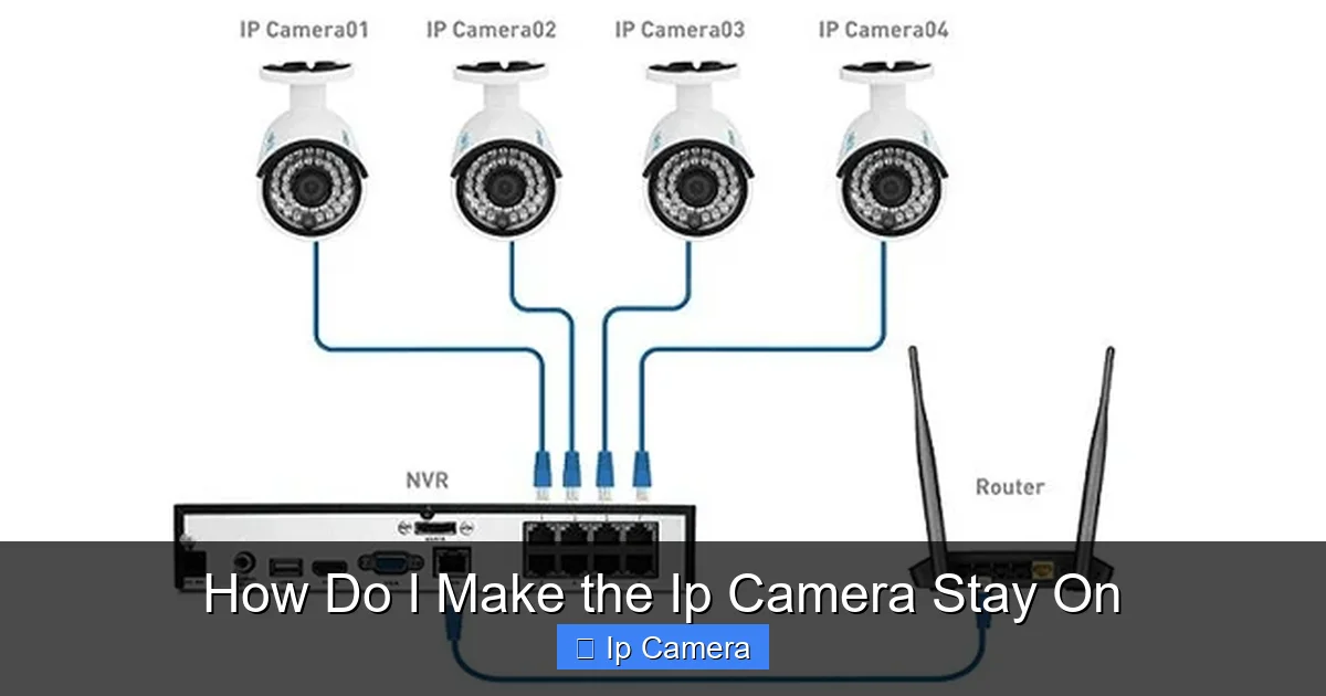 How Do I Make the Ip Camera Stay On