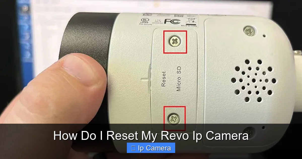 How Do I Reset My Revo Ip Camera