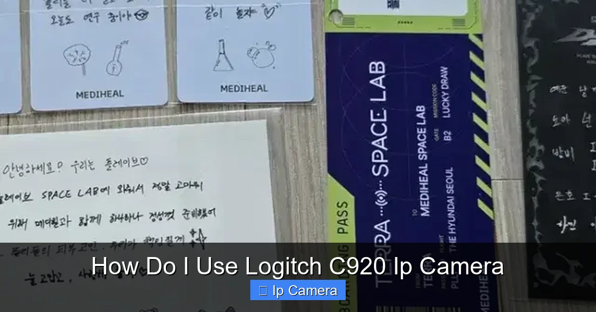 How Do I Use Logitch C920 Ip Camera