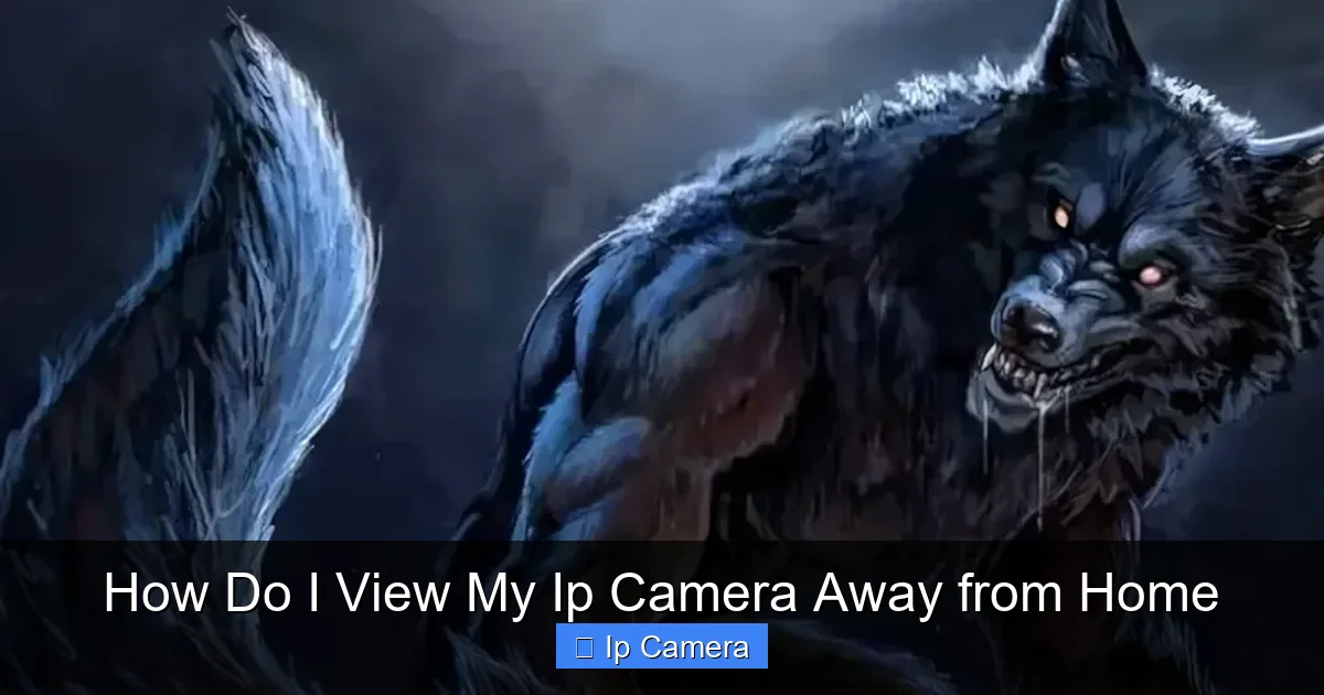 How Do I View My Ip Camera Away from Home