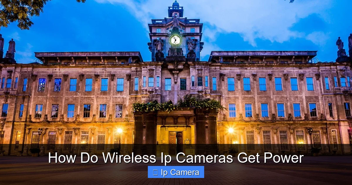 How Do Wireless Ip Cameras Get Power