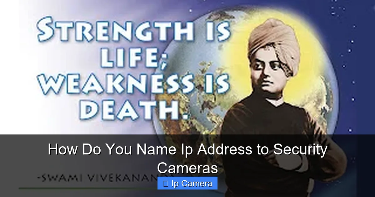 How Do You Name Ip Address to Security Cameras