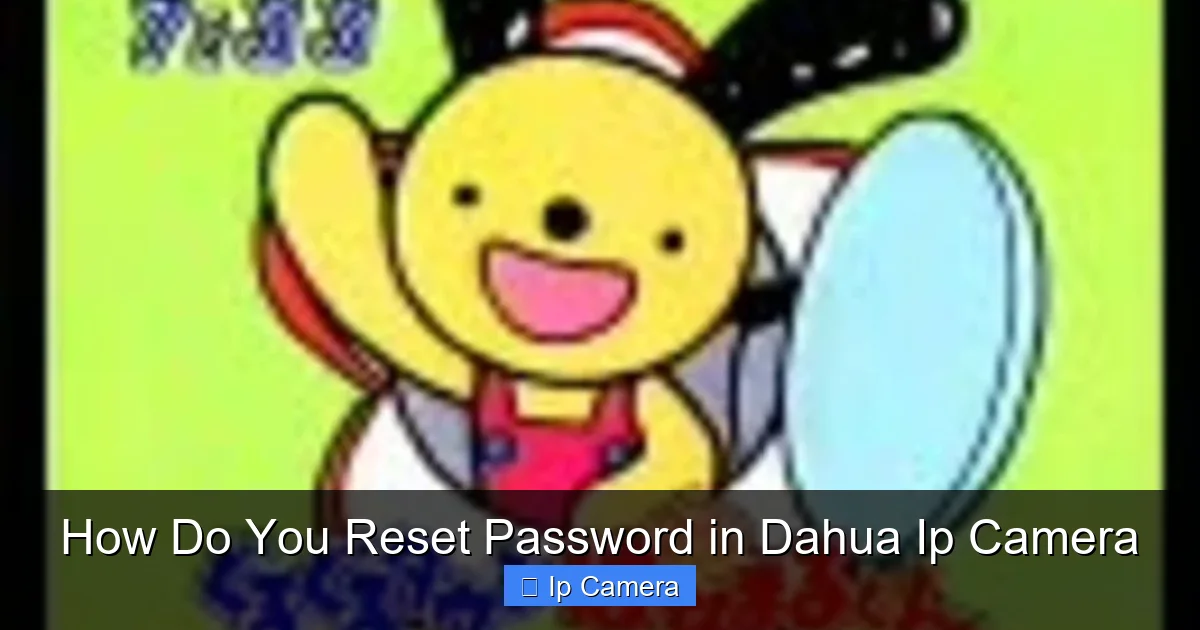 How Do You Reset Password in Dahua Ip Camera
