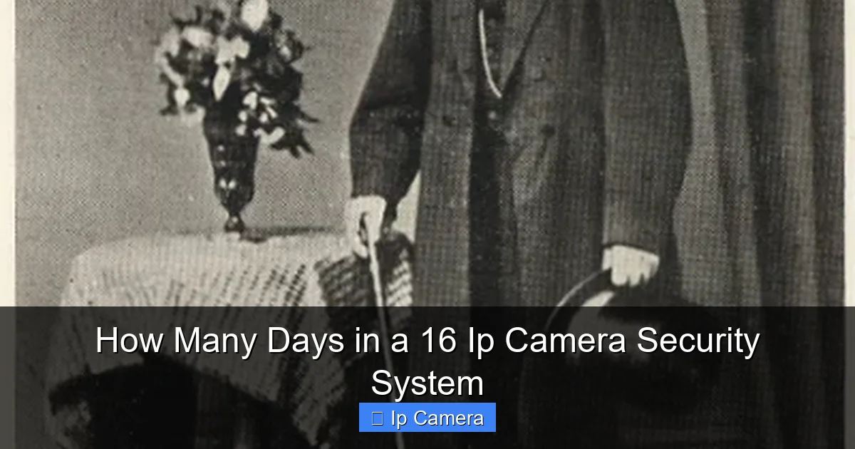 How Many Days in a 16 Ip Camera Security System