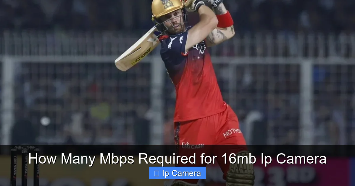 How Many Mbps Required for 16mb Ip Camera