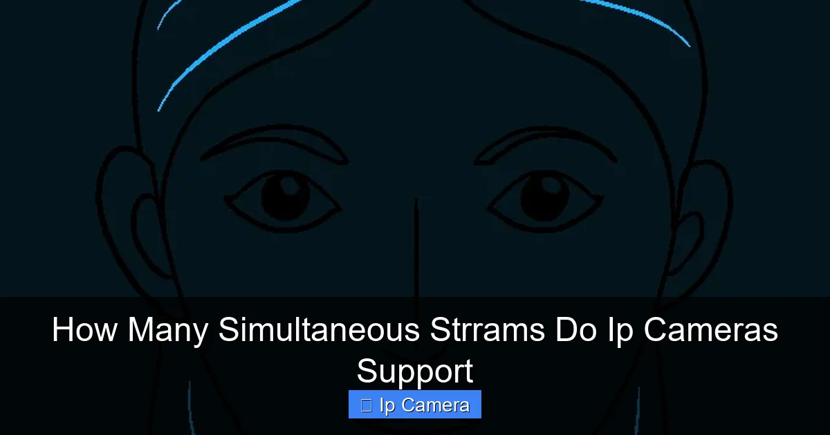 How Many Simultaneous Strrams Do Ip Cameras Support