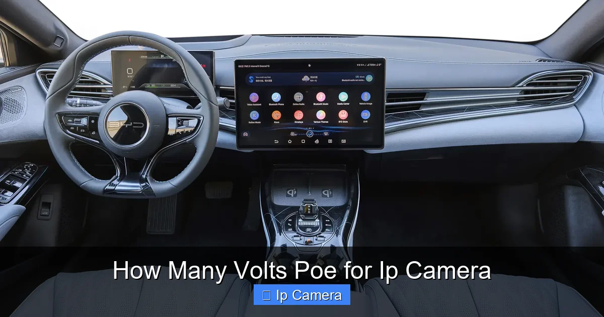How Many Volts Poe for Ip Camera