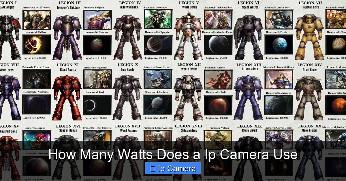 How Many Watts Does a Ip Camera Use