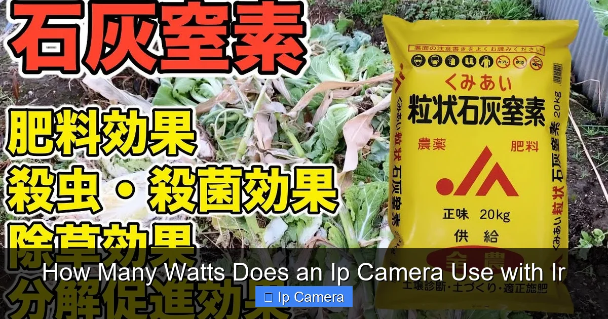 How Many Watts Does an Ip Camera Use with Ir