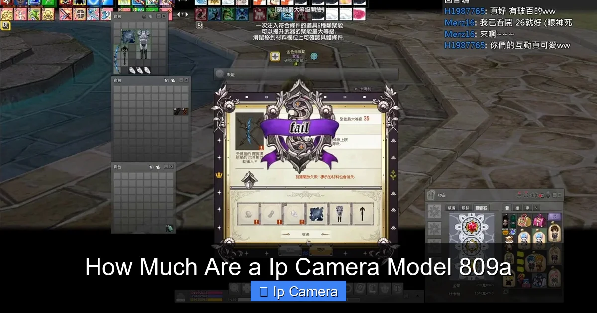 How Much Are a Ip Camera Model 809a