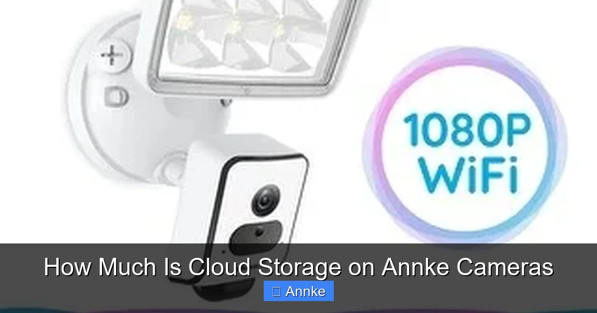 How Much Is Cloud Storage on Annke Cameras