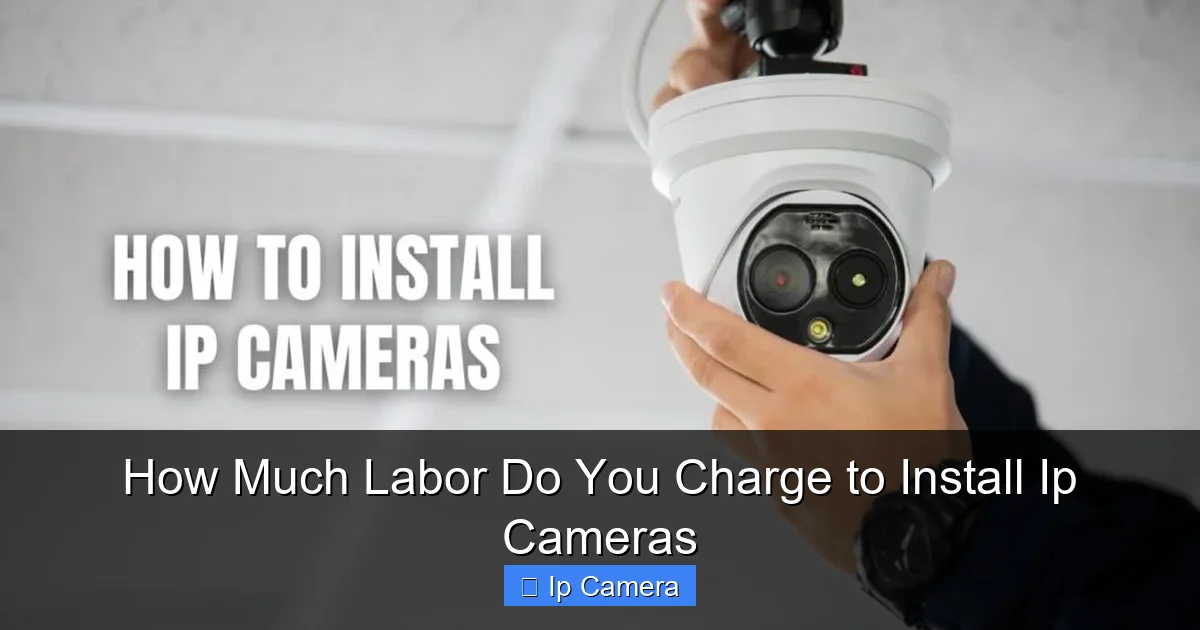 How Much Labor Do You Charge to Install Ip Cameras