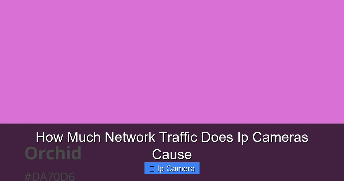 How Much Network Traffic Does Ip Cameras Cause