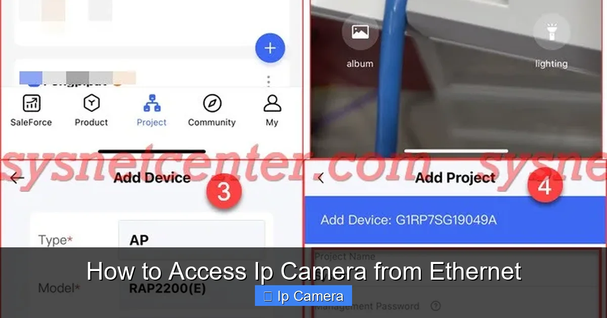 How to Access Ip Camera from Ethernet