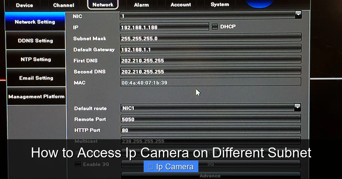 How to Access Ip Camera on Different Subnet