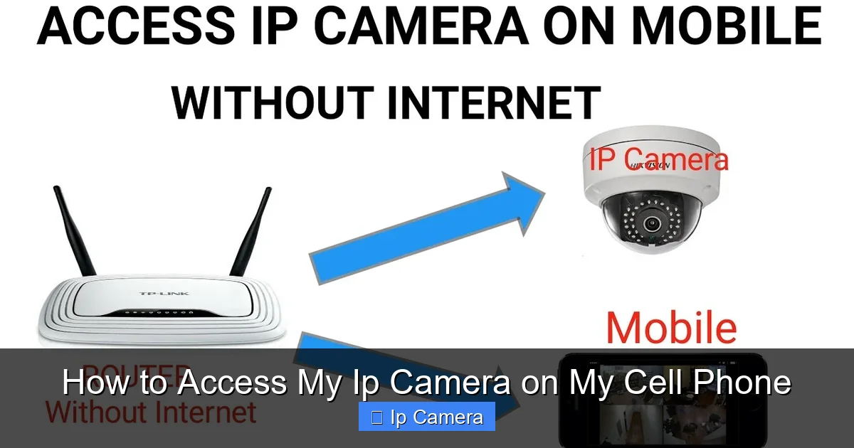 How to Access My Ip Camera on My Cell Phone