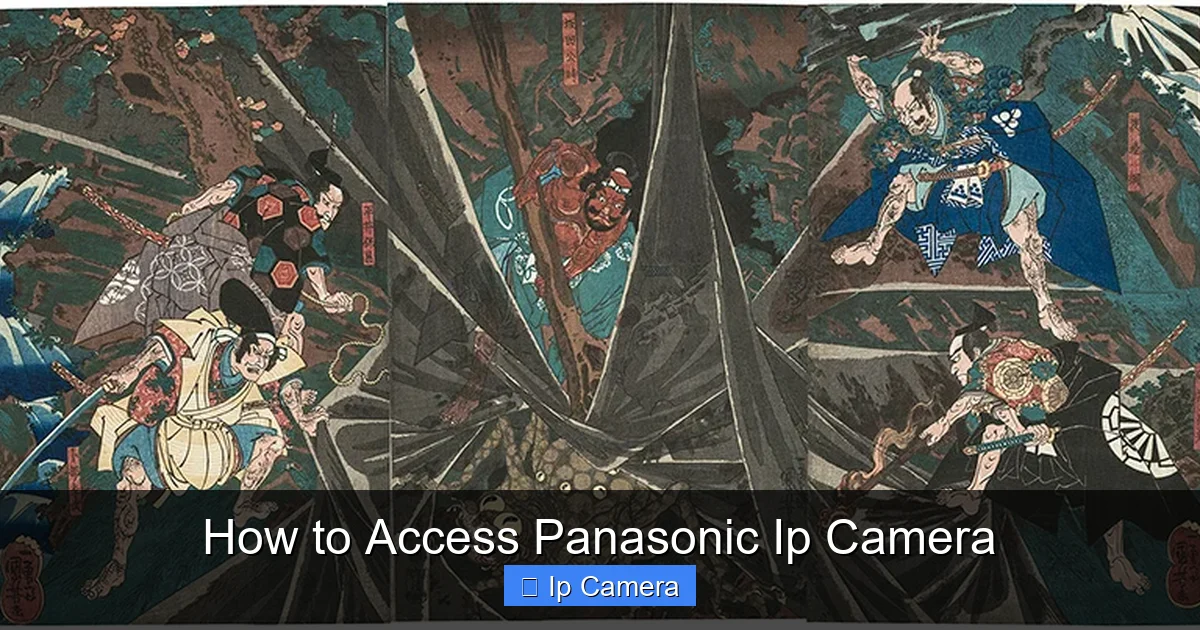 How to Access Panasonic Ip Camera
