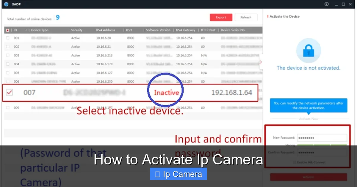 How to Activate Ip Camera