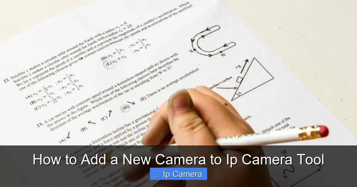 How to Add a New Camera to Ip Camera Tool