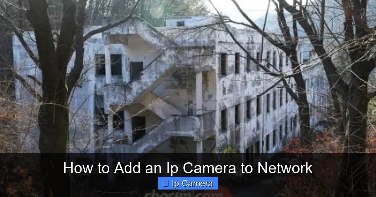 How to Add an Ip Camera to Network