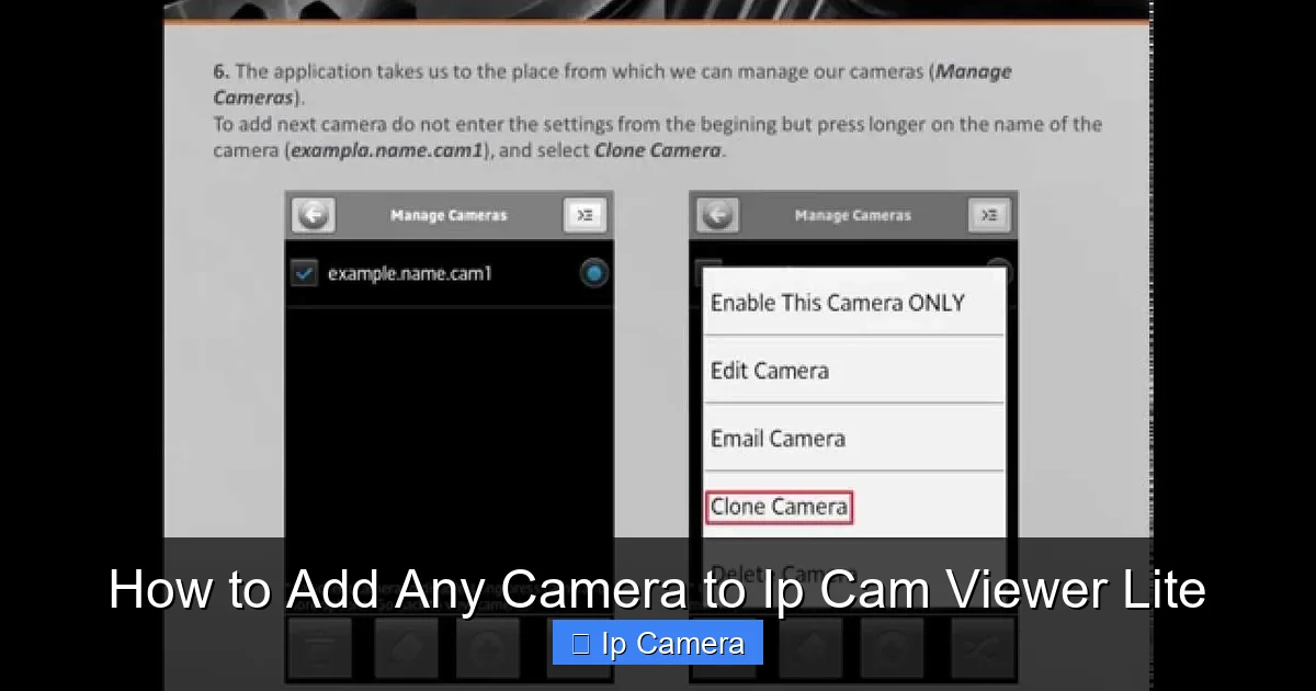 How to Add Any Camera to Ip Cam Viewer Lite