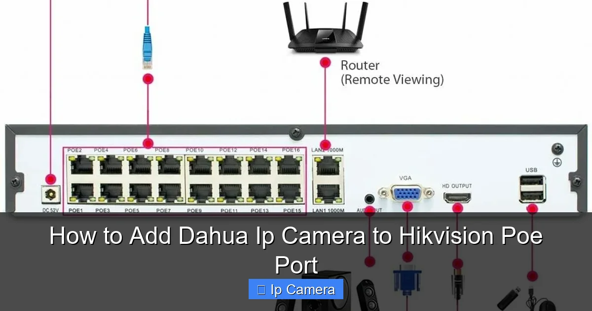 How to Add Dahua Ip Camera to Hikvision Poe Port