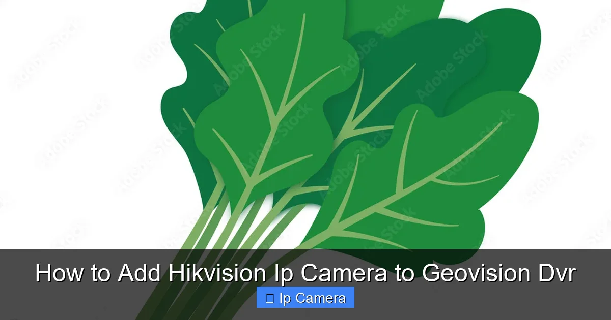 How to Add Hikvision Ip Camera to Geovision Dvr