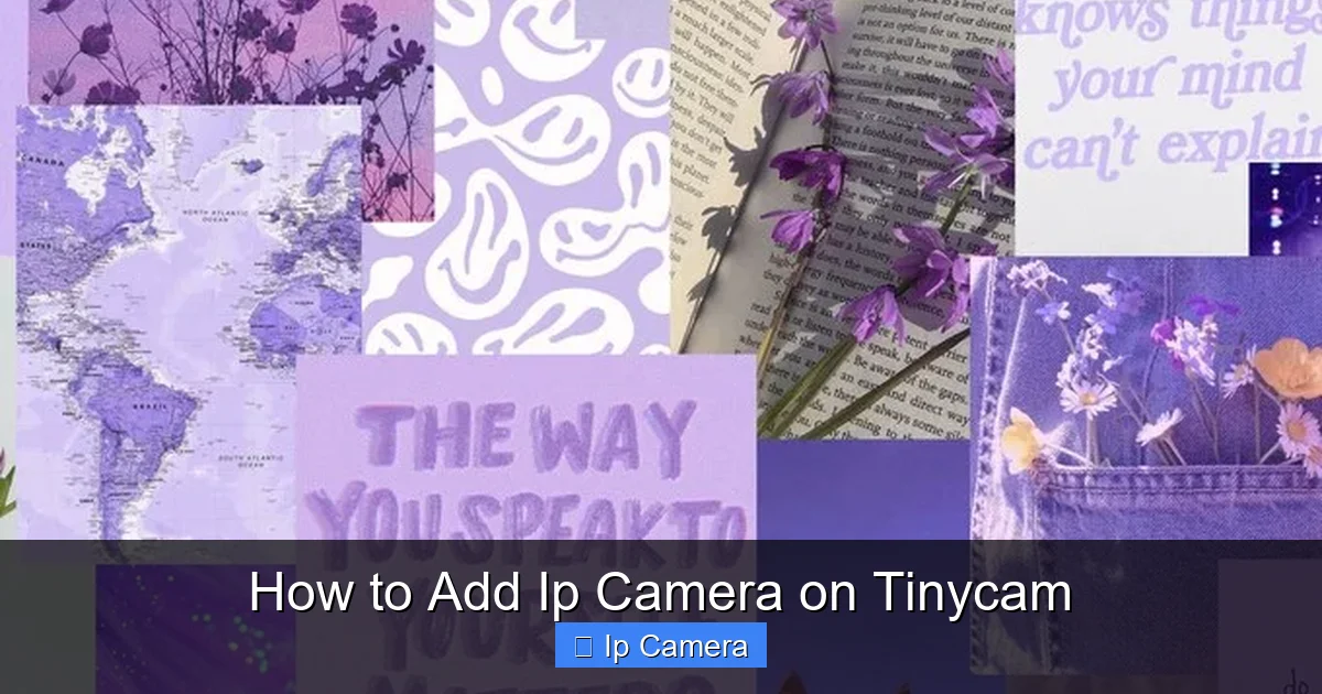 How to Add Ip Camera on Tinycam