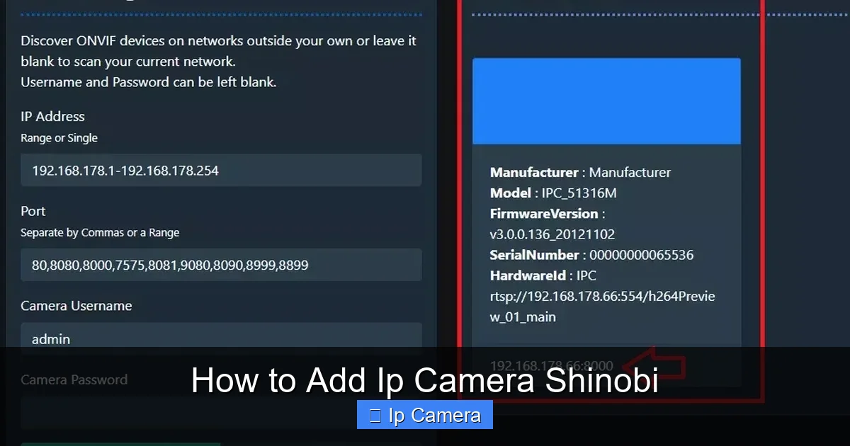 How to Add Ip Camera Shinobi