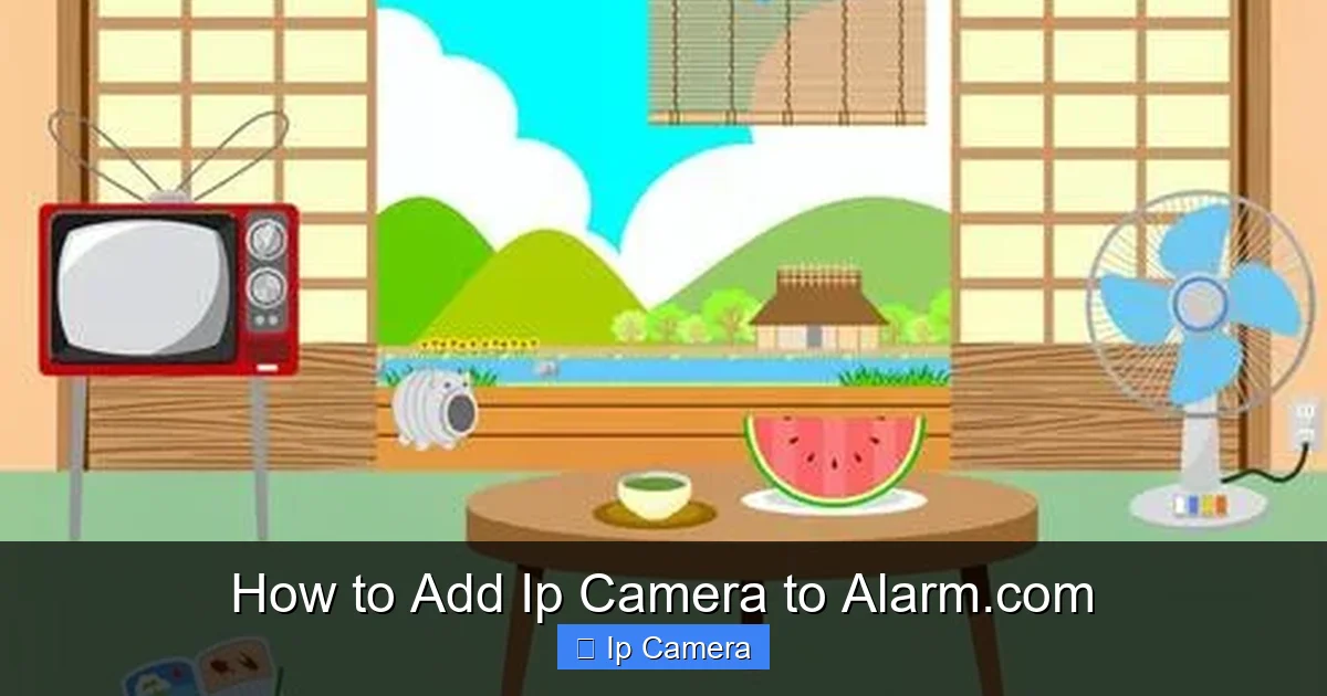 How to Add Ip Camera to Alarm.com