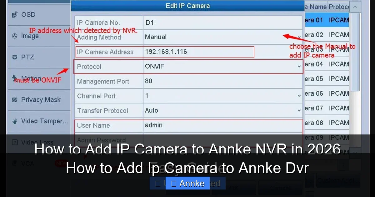 How to Add Ip Camera to Annke Dvr