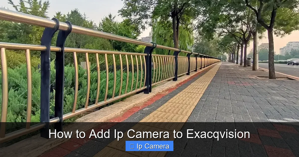How to Add Ip Camera to Exacqvision