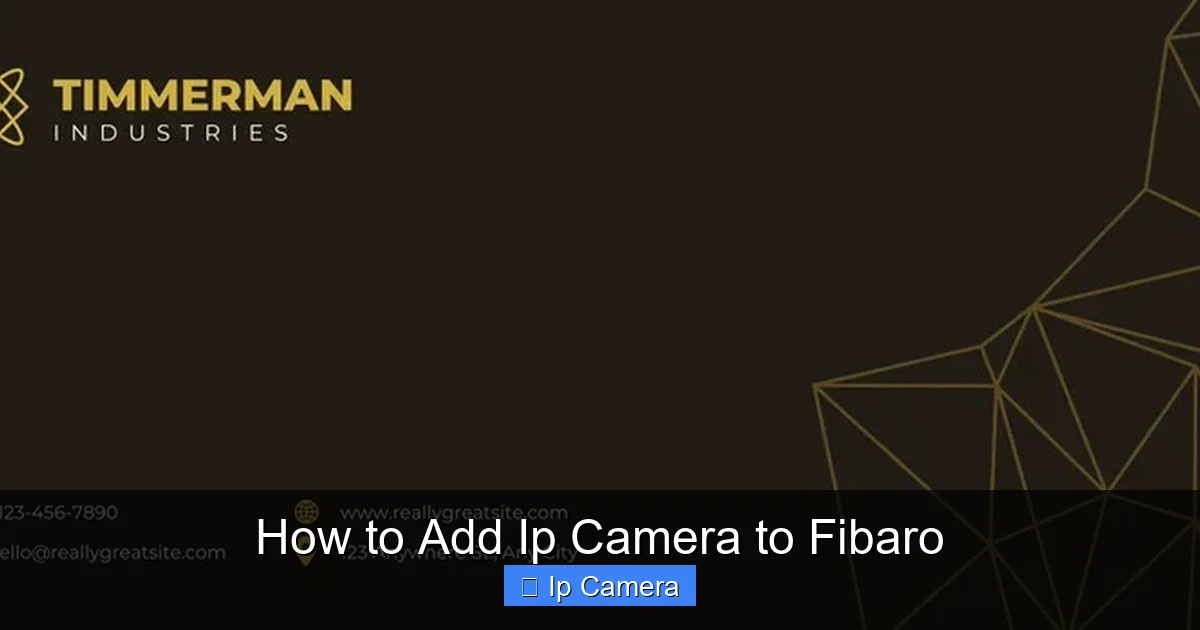 How to Add Ip Camera to Fibaro