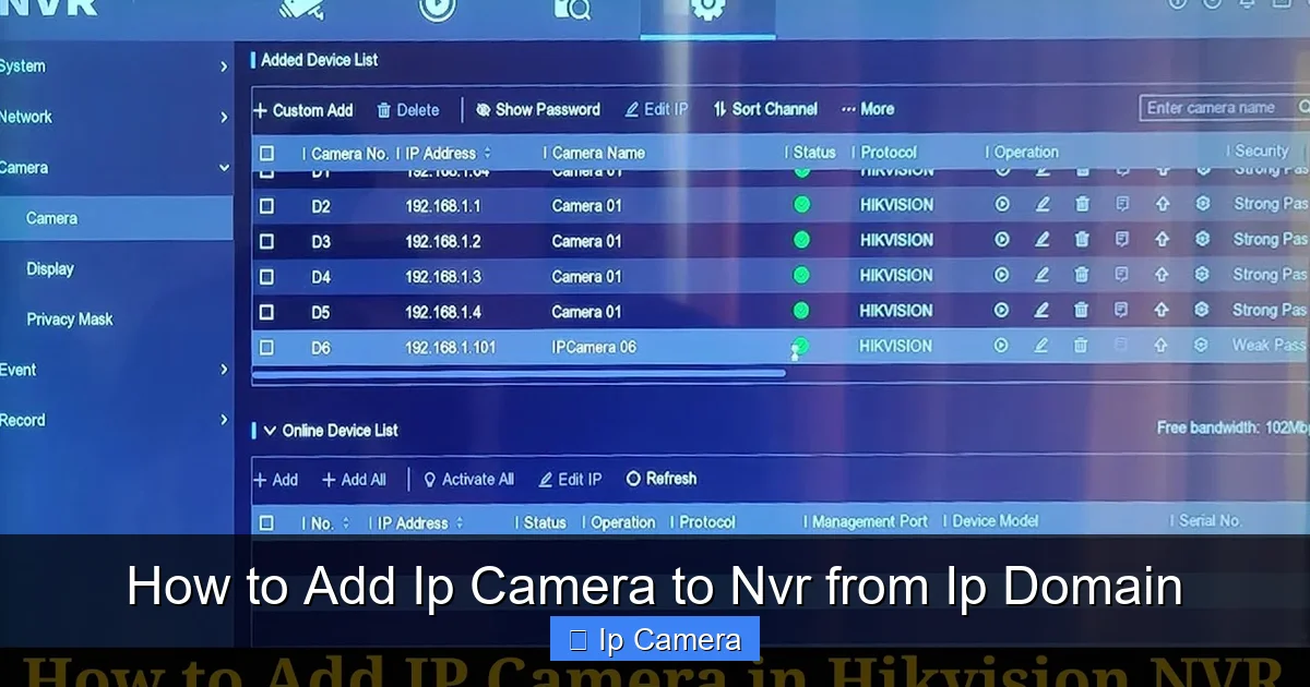 How to Add Ip Camera to Nvr from Ip Domain