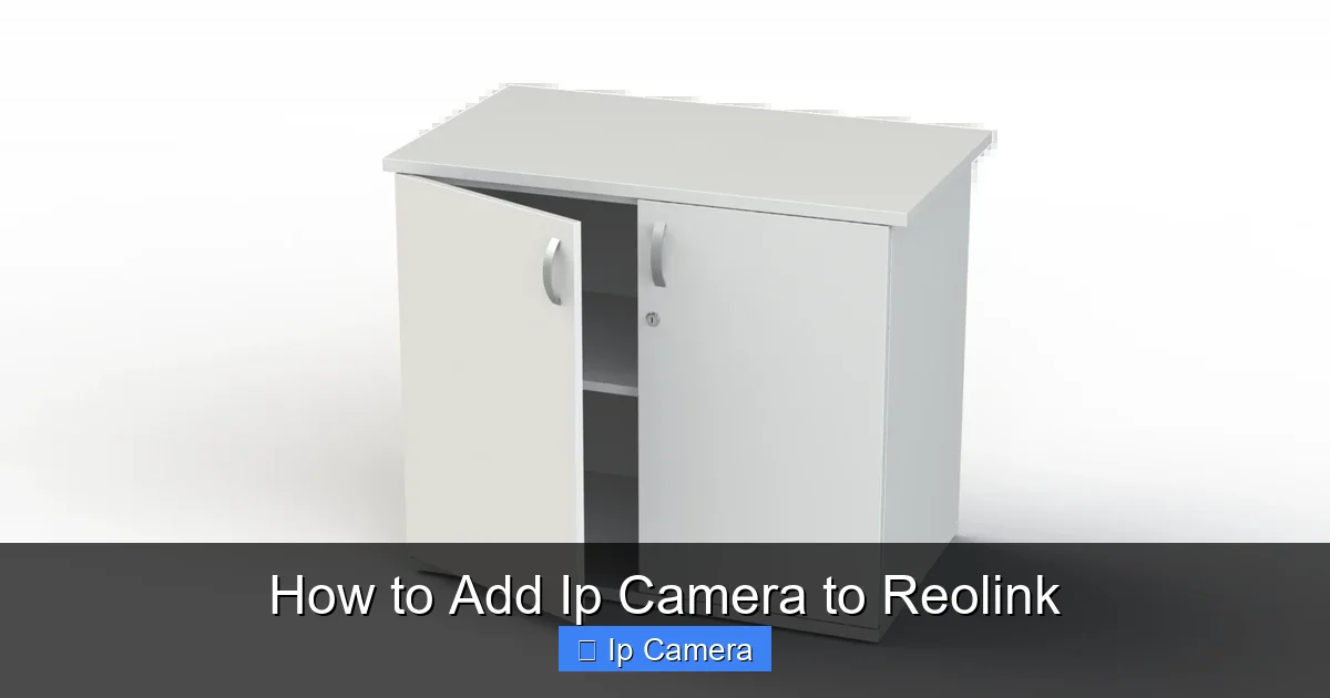 How to Add Ip Camera to Reolink