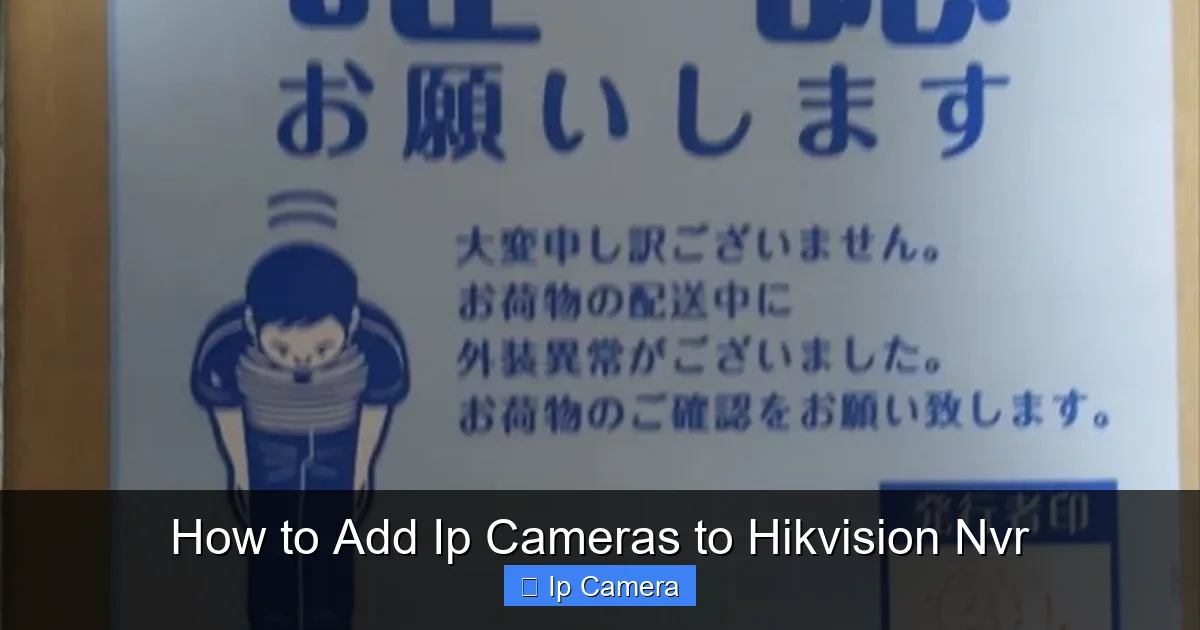 How to Add Ip Cameras to Hikvision Nvr
