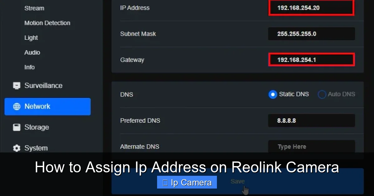 How to Assign Ip Address on Reolink Camera