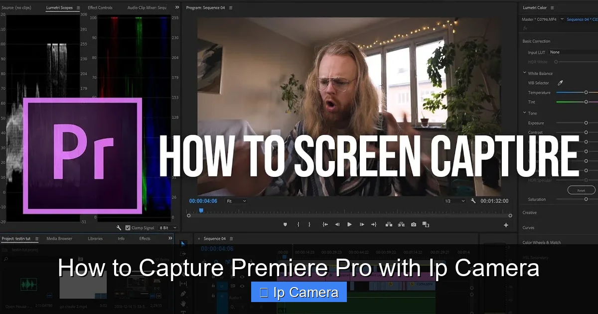 How to Capture Premiere Pro with Ip Camera