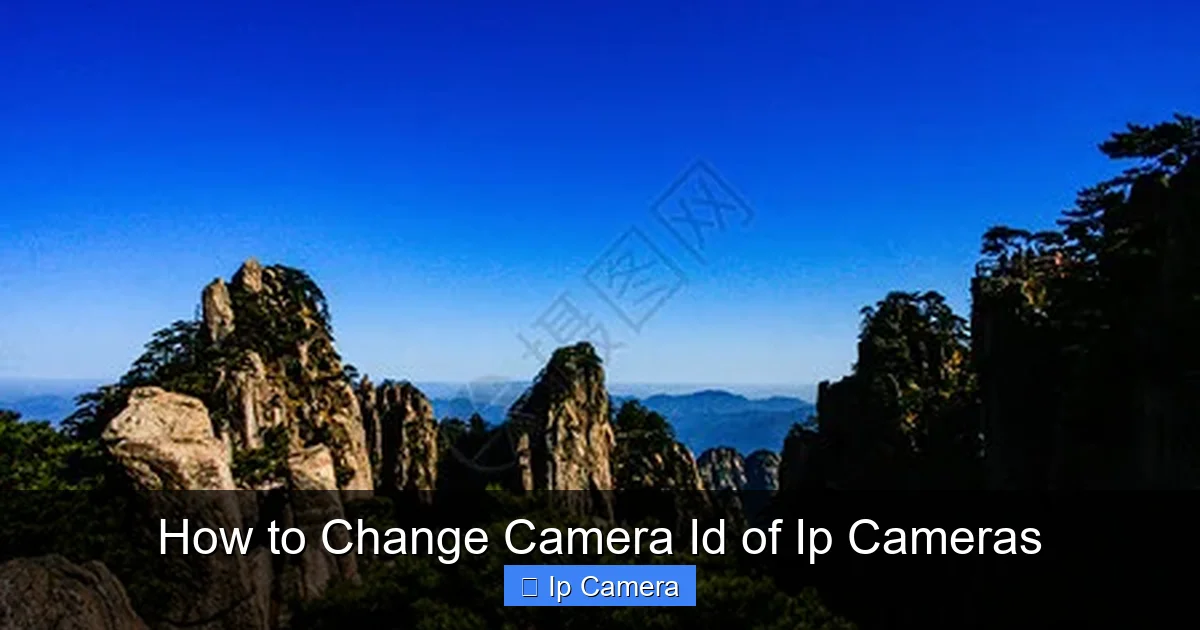 How to Change Camera Id of Ip Cameras