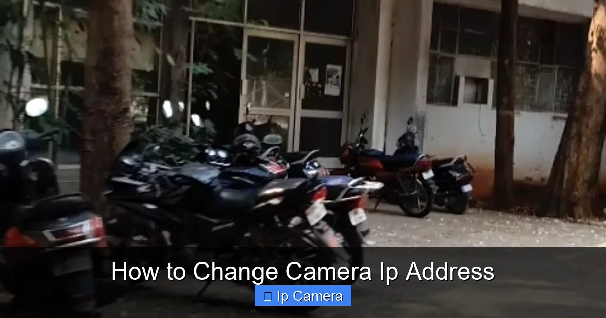 How to Change Camera Ip Address