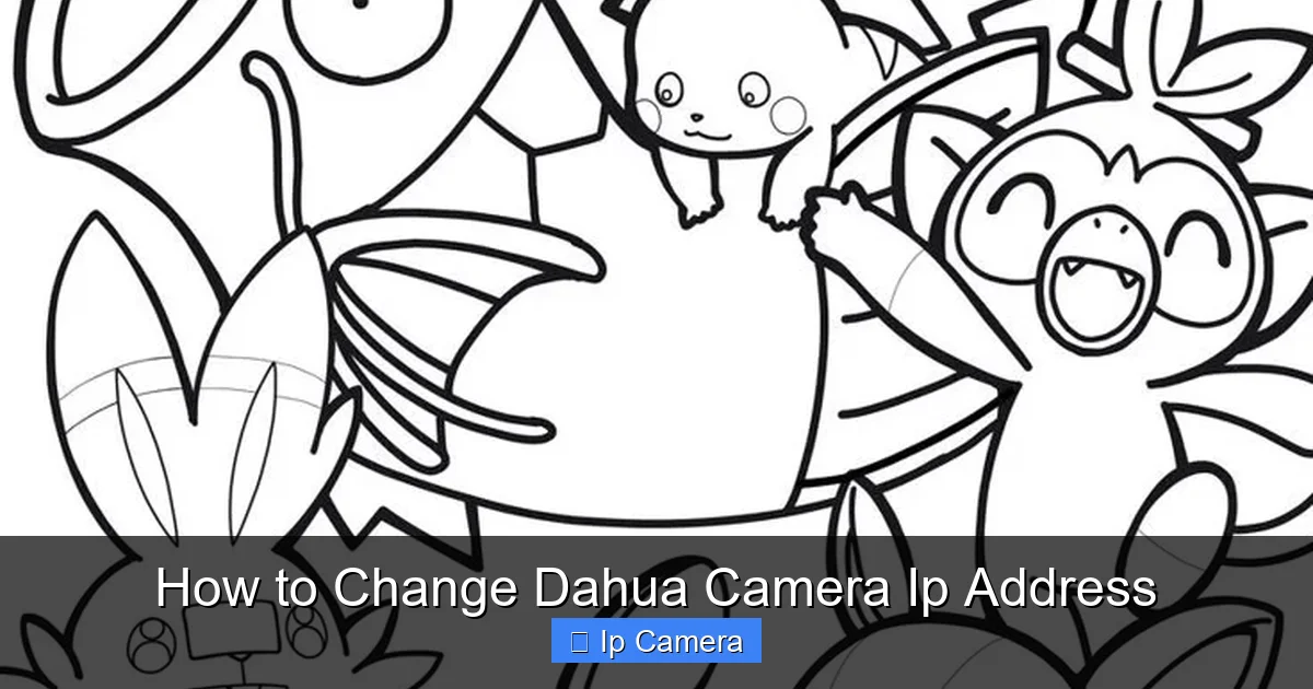 How to Change Dahua Camera Ip Address