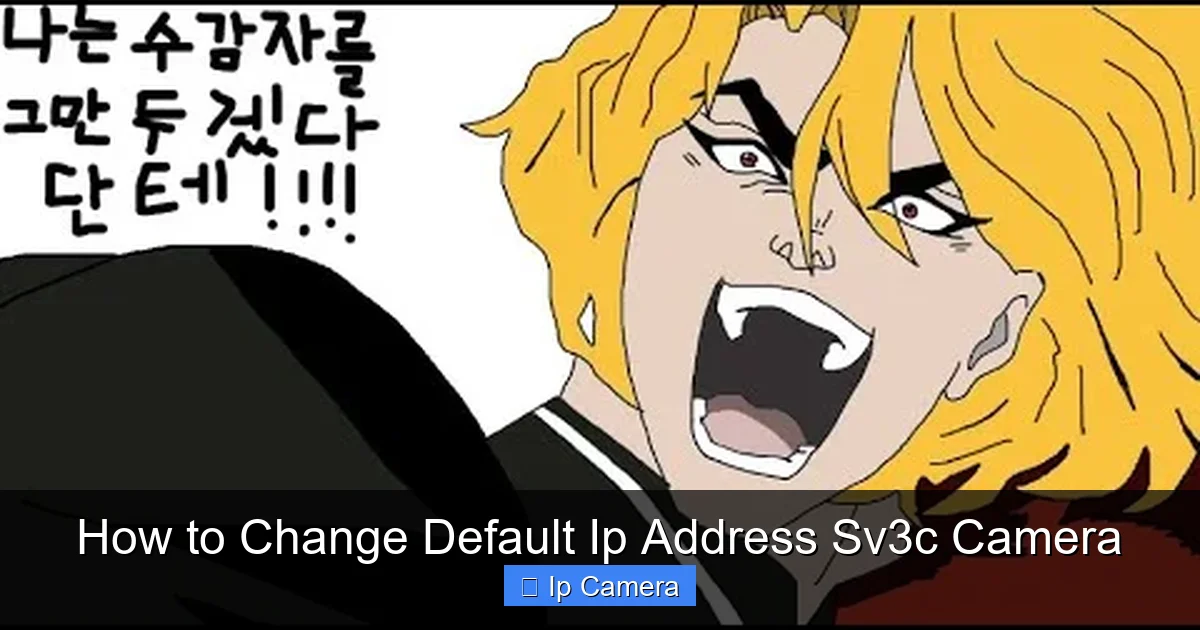 How to Change Default Ip Address Sv3c Camera