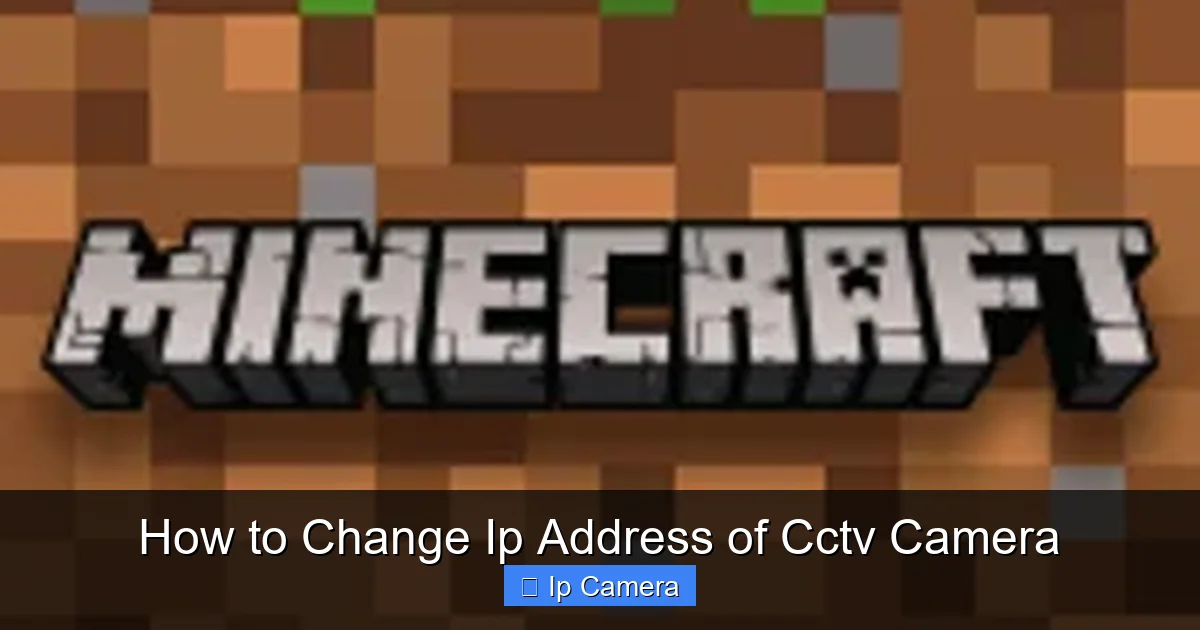 How to Change Ip Address of Cctv Camera