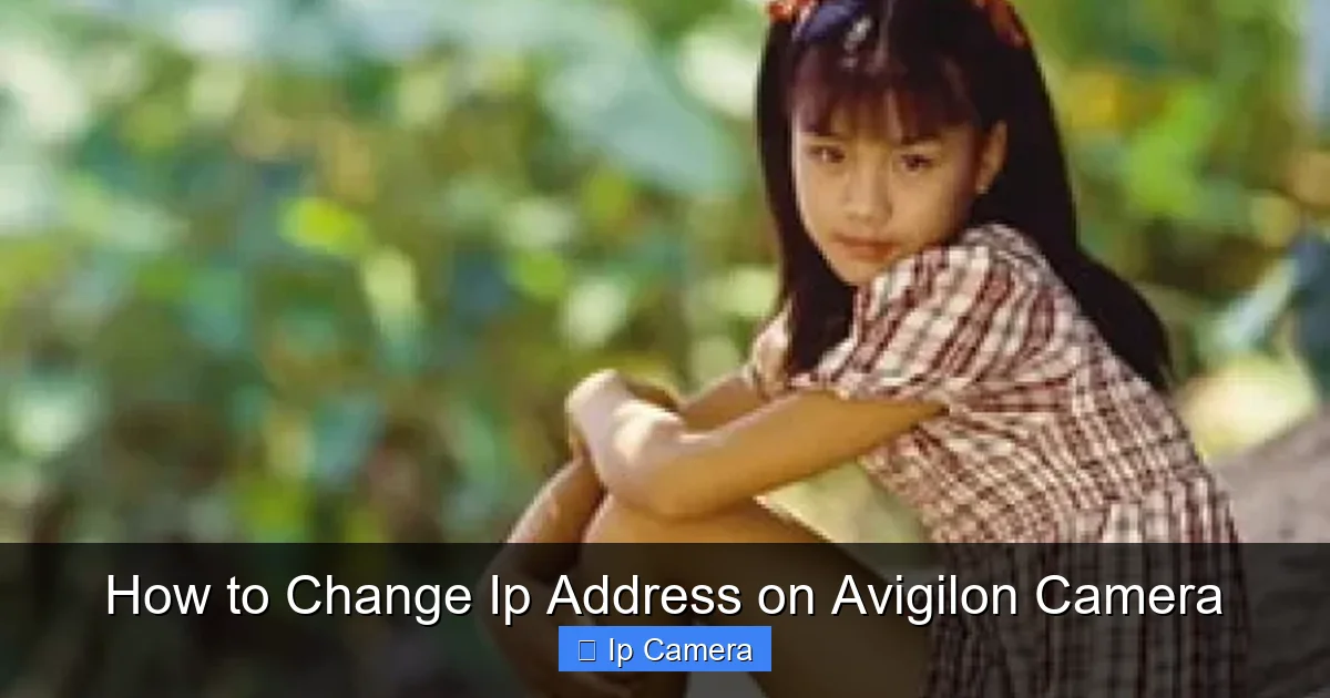 How to Change Ip Address on Avigilon Camera