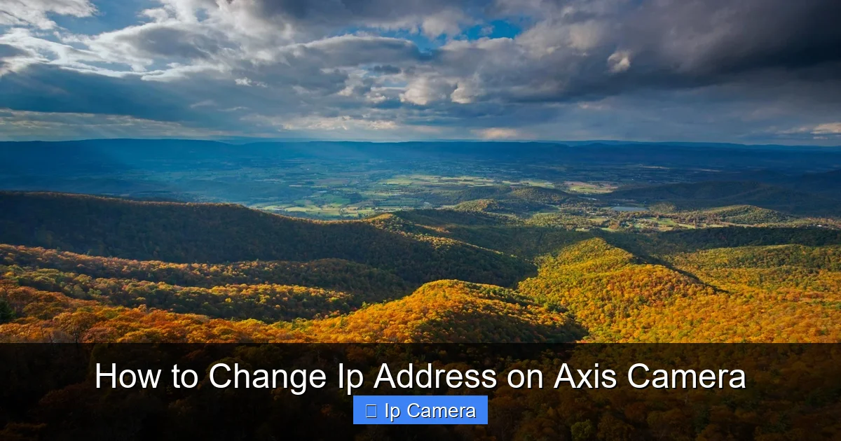 How to Change Ip Address on Axis Camera