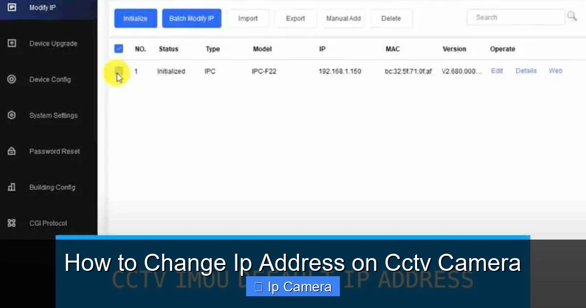 How to Change Ip Address on Cctv Camera