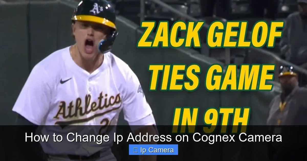 How to Change Ip Address on Cognex Camera
