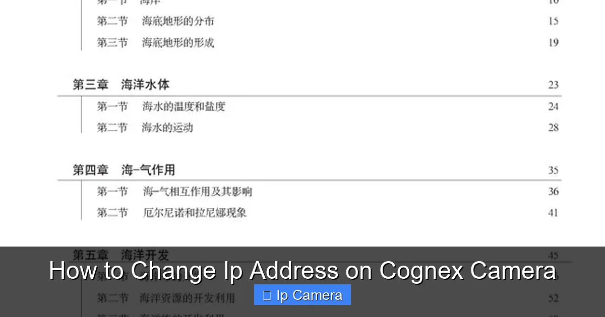 How to Change Ip Address on Cognex Camera