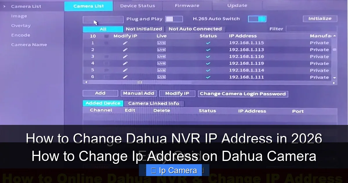 How to Change Ip Address on Dahua Camera